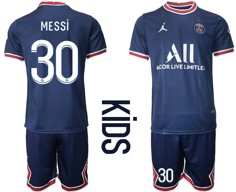 Paris Saint-Germain home kids 30# 2021/22 Soccer Kit